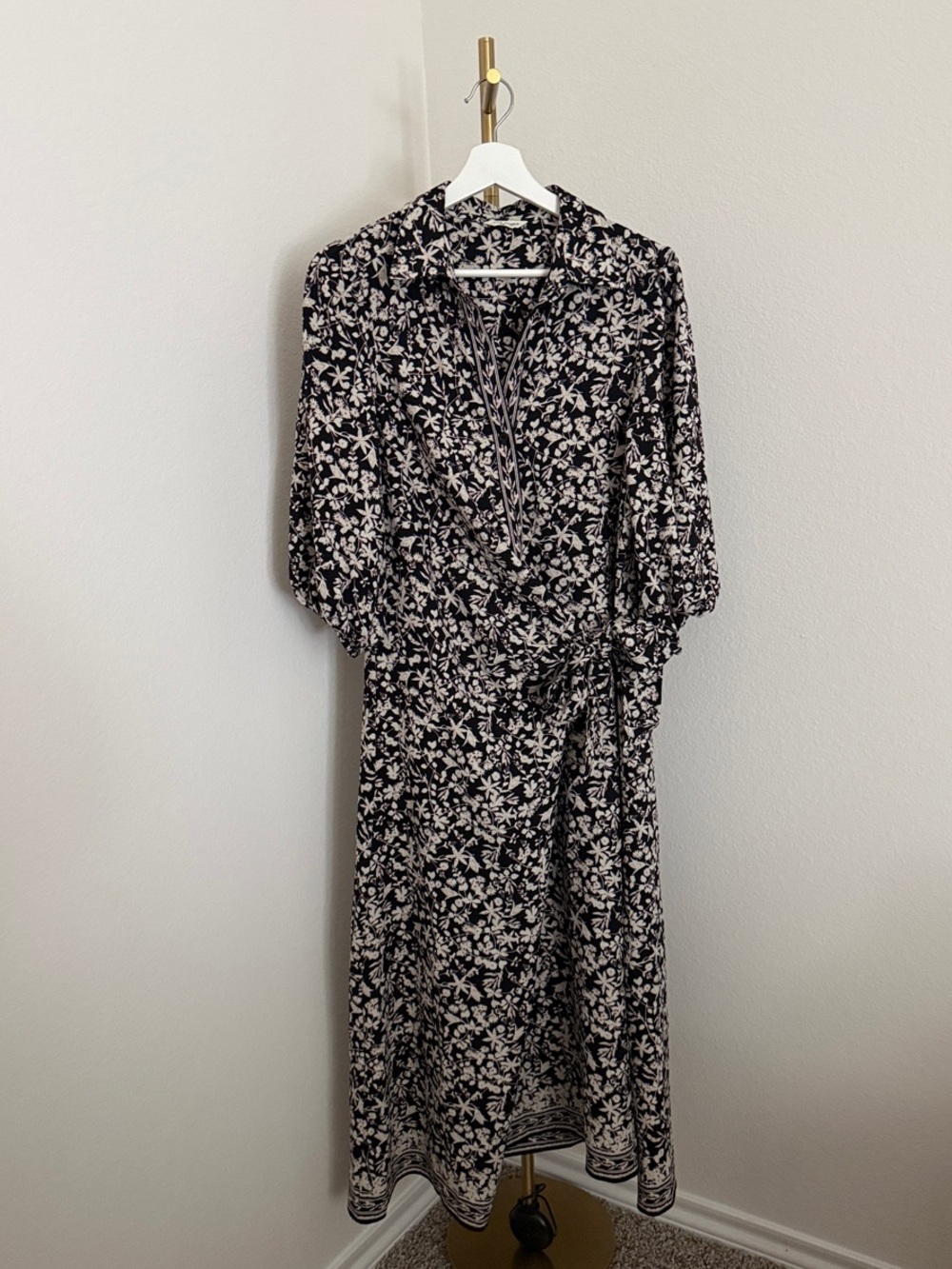 Max Studio Floral Wrap-Style Midi Dress